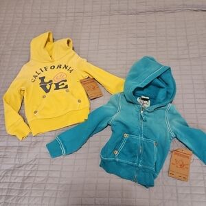 NWT Set Of 2 True Religion Kids Hoodies Sz XS